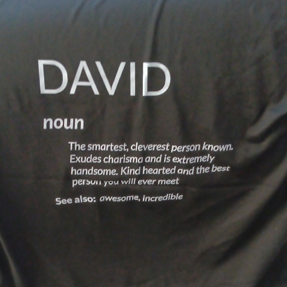 David Graphic Men’s T-Shirt — Black